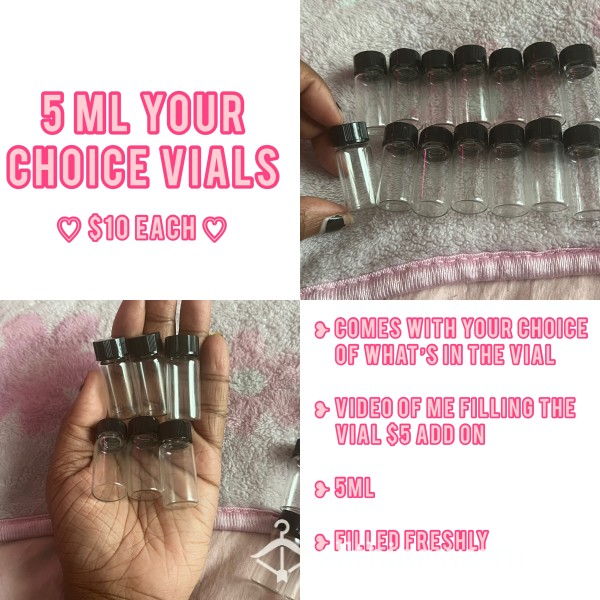 5 ML Vials Of Your Choice Filling