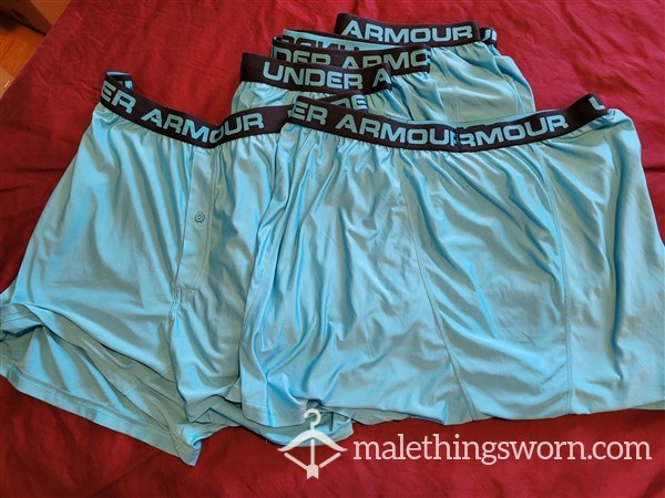 5 Pairs Of Under Armour Boxer Shorts Extra Large