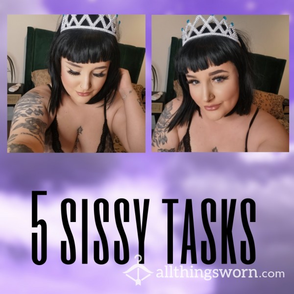 5 Sissys Tasks. Pre Filmed