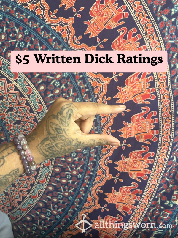 $5 Written Dick Rating