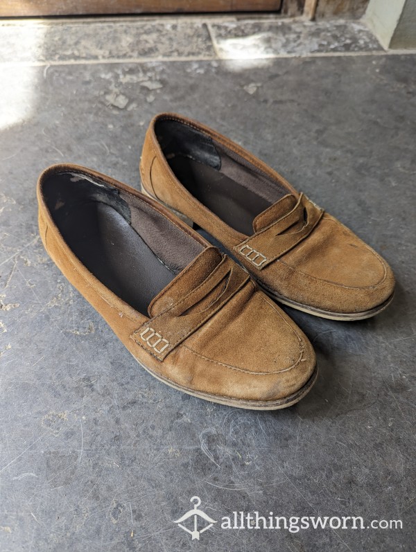 5+ Year Old Brown Suede Loafers