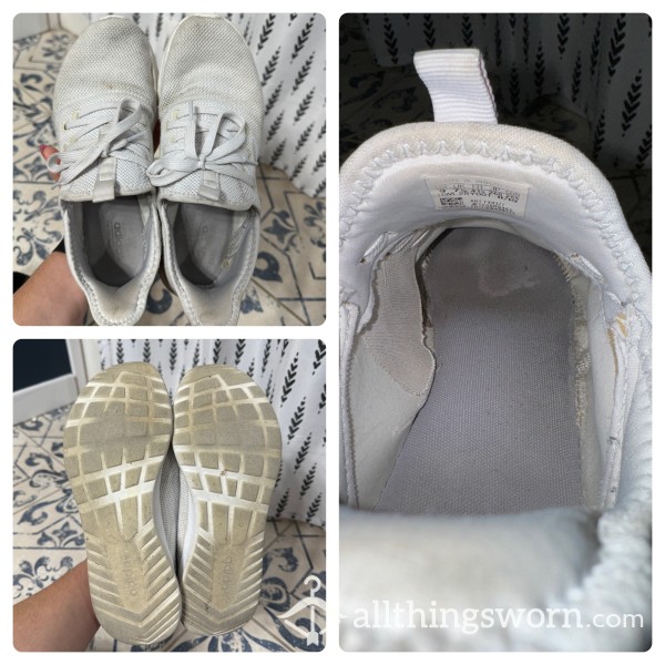 5 Y/o US Size 9 White Adidas Sneakers