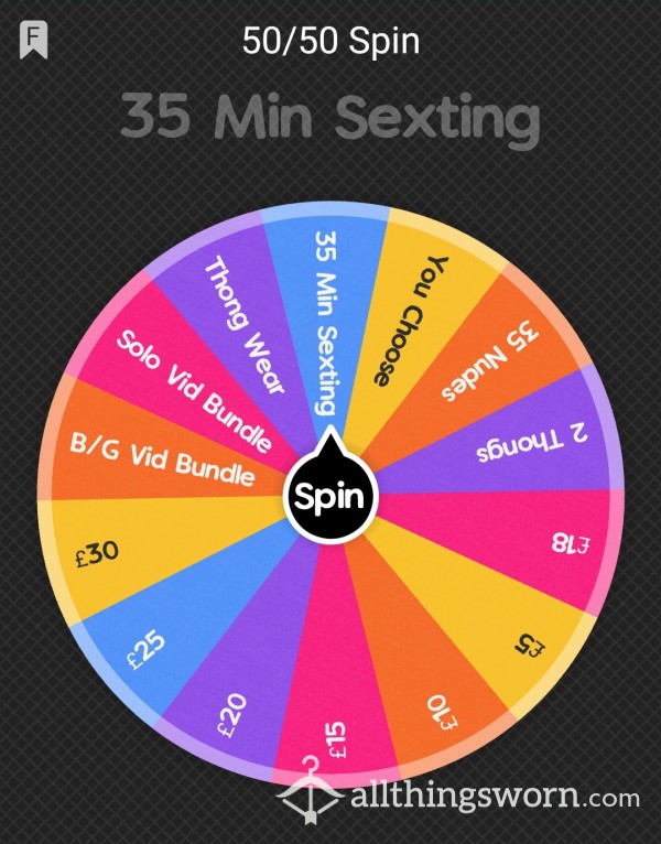 50/50 Wheel Spin 😜💦