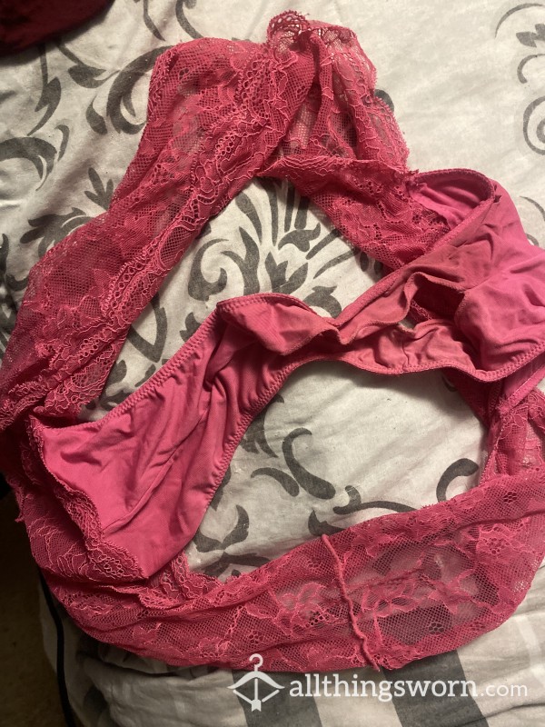 SOLD 6 Day Worn Panties - Crotchless Lace Panties  Bagged And Ready To Ship