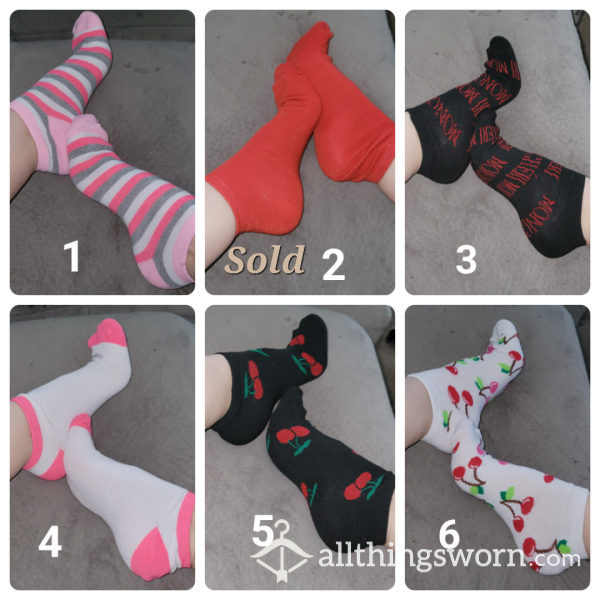 6 Different Cotton Ankle Socks To Be Worn 3 Days Free W Shipping Included Buy 1 Get 1 $10