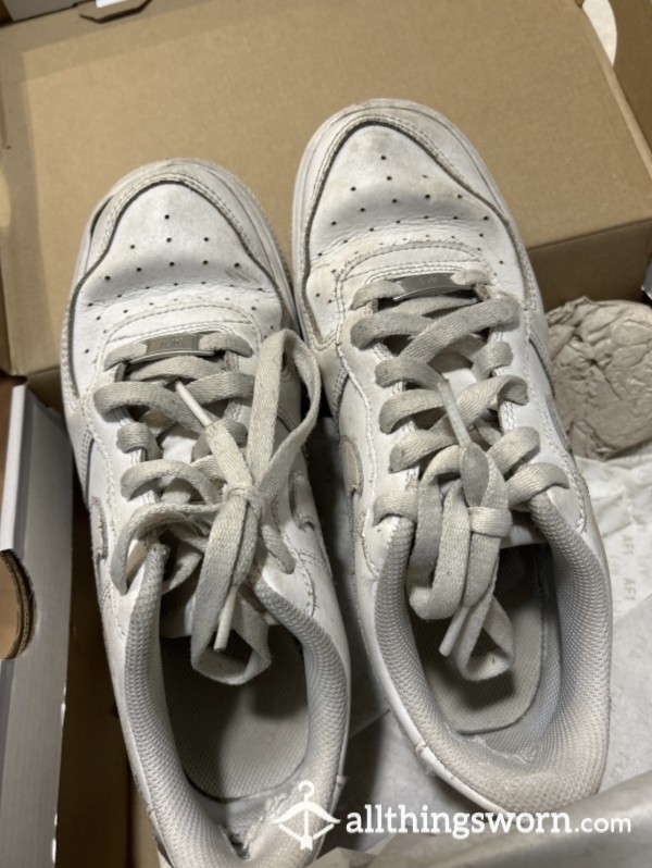 6 Month Worn White Air Force Ones