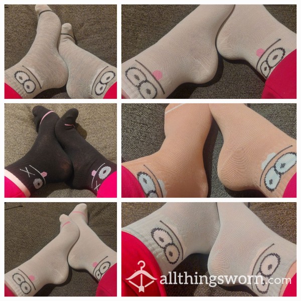 6 Pairs Silly Face High Ankle Socks