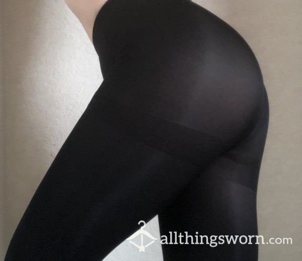 60 Denier Matte Black Opaque Tights 🤭 Worship My Nylon Covered Toes 🥰