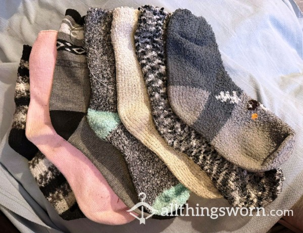 7 Odd Fluffy, Soft Socks Bundle