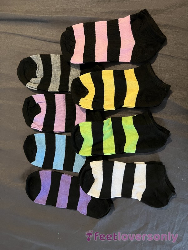 72 Hour Wear - Ankle Socks With Stripes