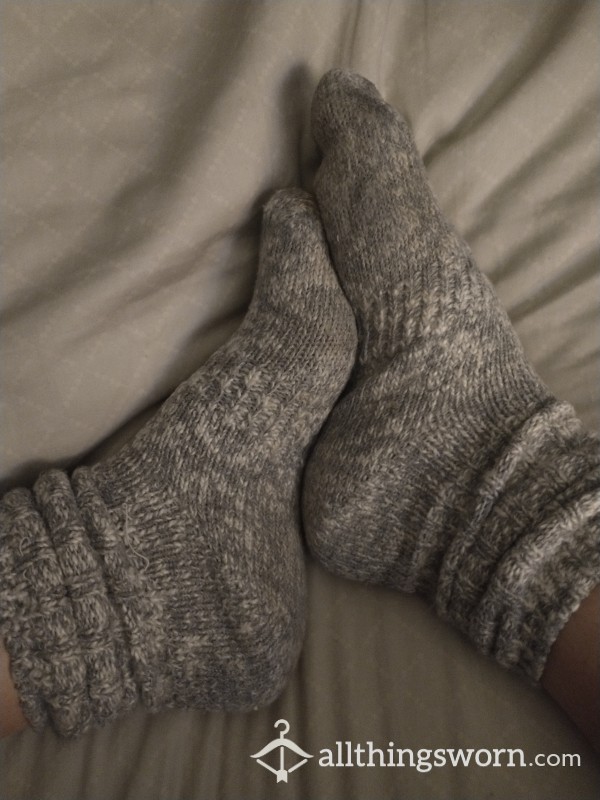 72 Hour Wear- Filthy, Gray Socks 😚