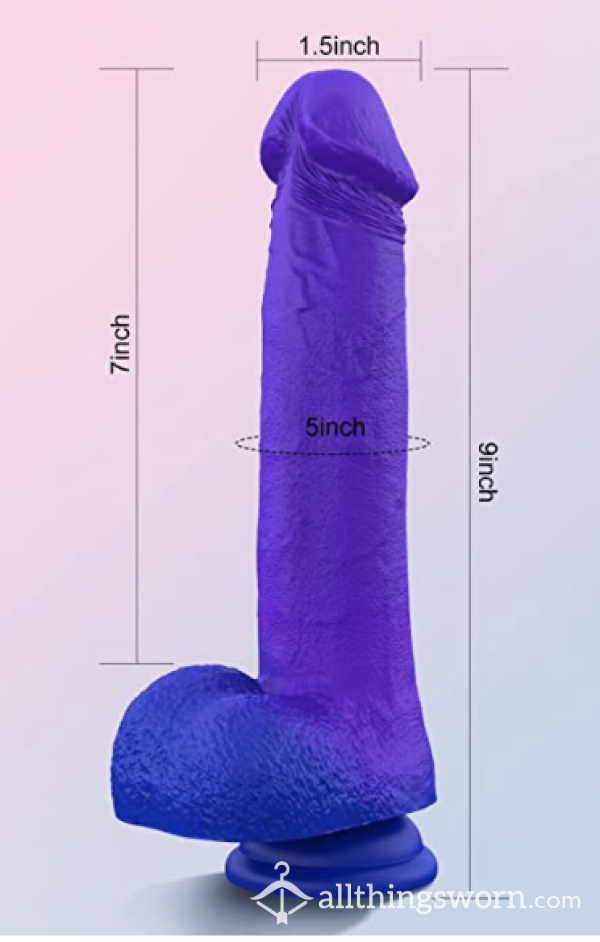 9 Inch Purple Color-Change Dildo!  Gorgeous Galaxy Colors, Realistic Design, Lovingly Used ;) And Vacuum-Sealed ;) Xx