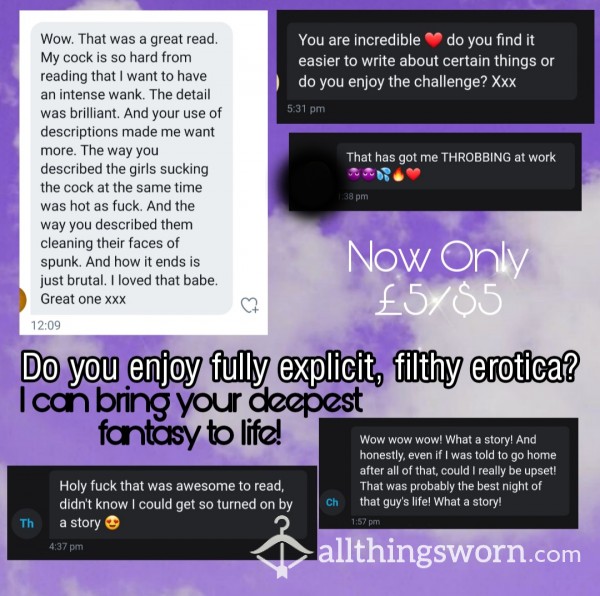 A Personalised Filthy Erotica Experience