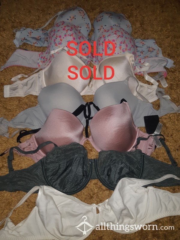 A Selection Of My Bras 34F. I Have Very Big Boobs That Get Nice And Sweaty - Comes With Free Boobs Photoset In & Out Of Bra