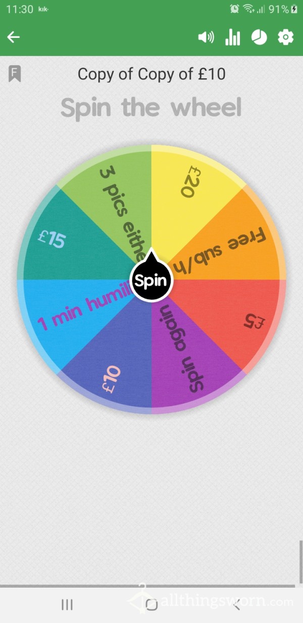 A Small Sub/slave/piggy Wheel . Spin It Lets Have Some Fun Want More Add 0s