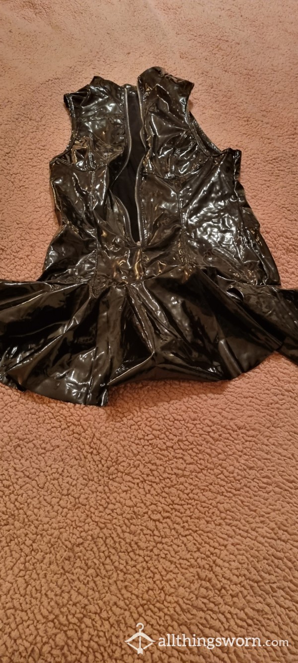 A Stunning Latex Dress With Zip Front. Very Sexy. I've Been Fucked Loads In This. Time For A New One.  This