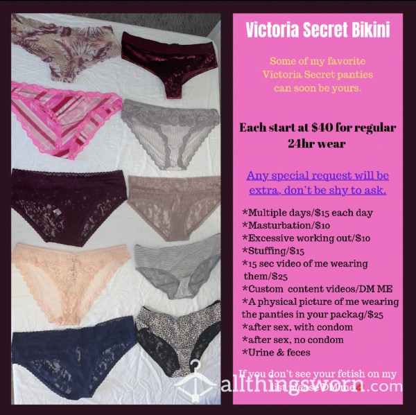 A Variety Of Victoria’s Secret Bikini Panties
