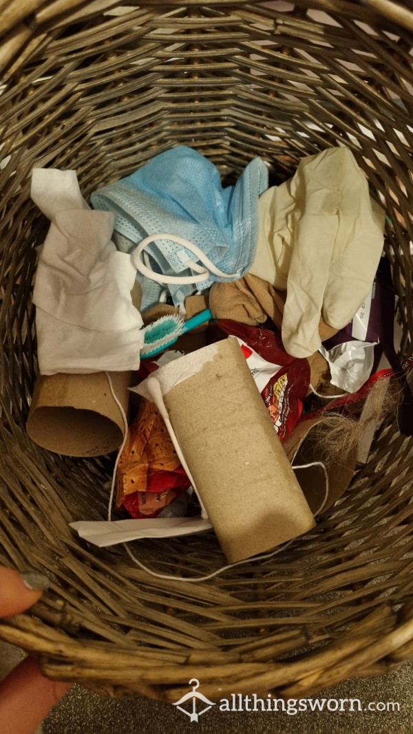 A Weeks Worth Of The Used Contents Of My Bathroom Bin