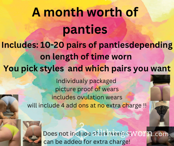 A Whole Month Of Panties