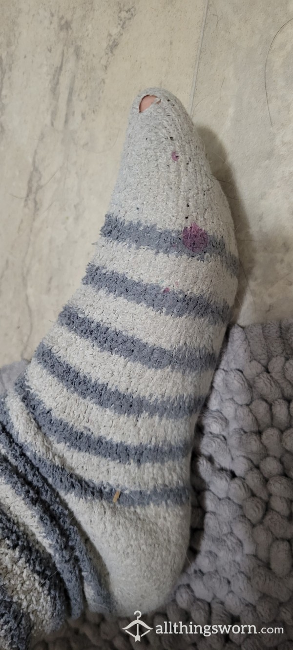 Abused Fuzzy Socks
