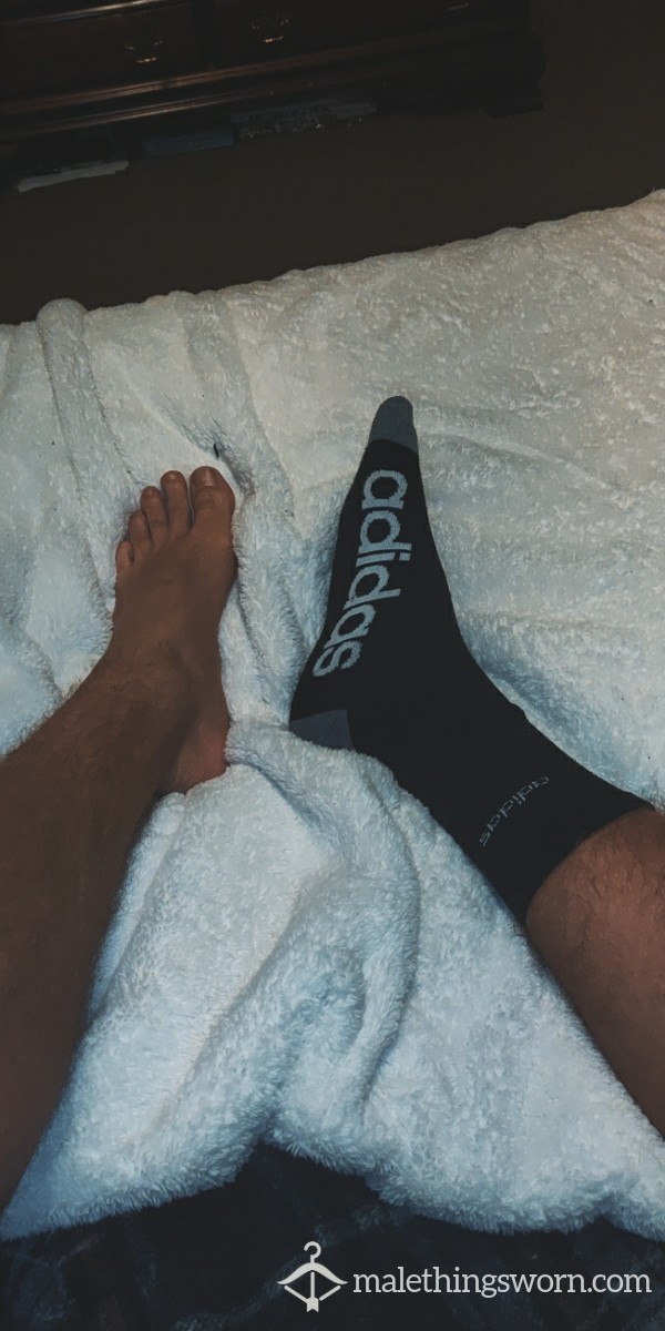 Adidas Black Socks - Worn Well!