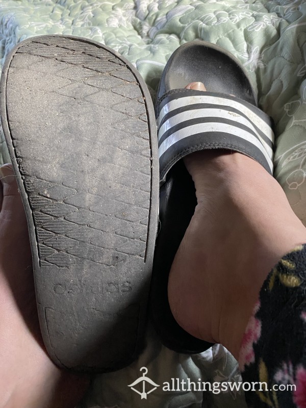 Adidas Flip Flop Sandals Well Worn