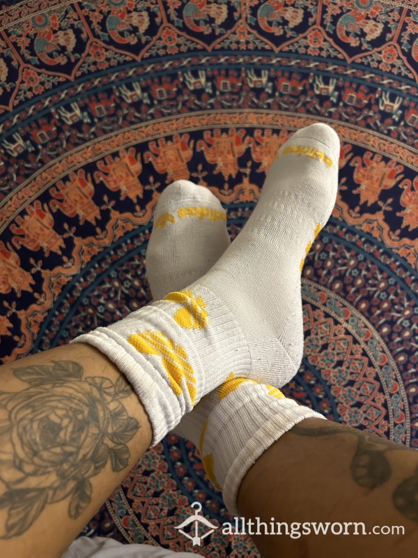 Adidas Yellow/White Long Socks 3-Day Wear