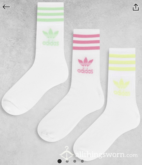 Mid Length Adidas Crew Socks