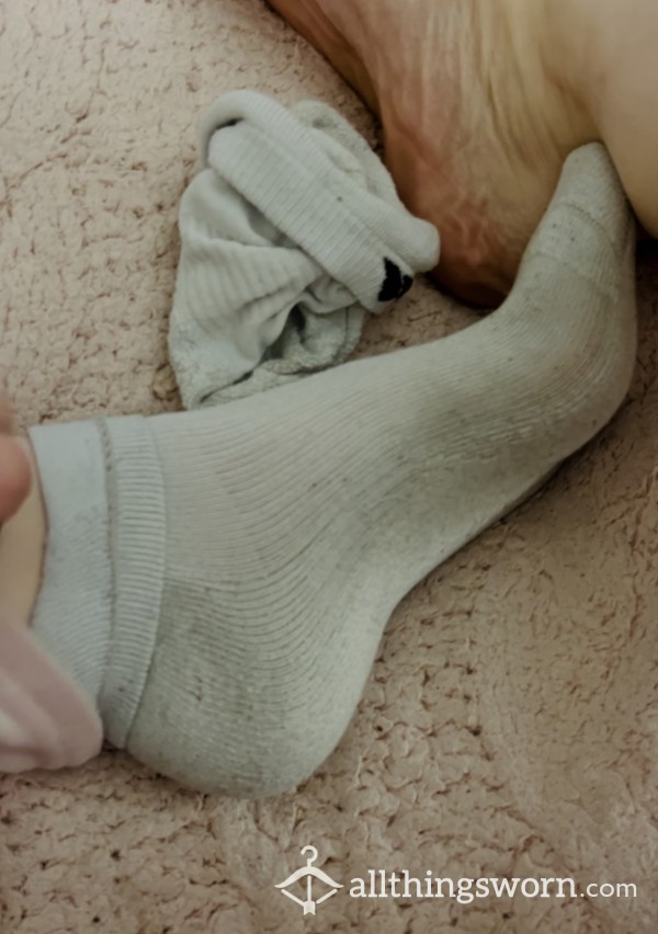 Adidas Worn White Womens Socks