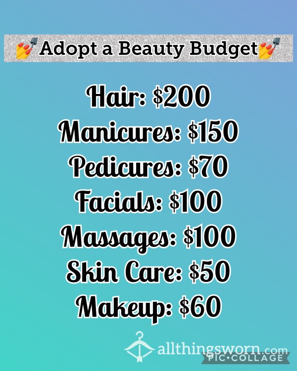 💅Adopt A Beauty Budget