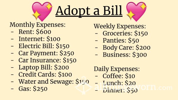 Adopt-a-Bill