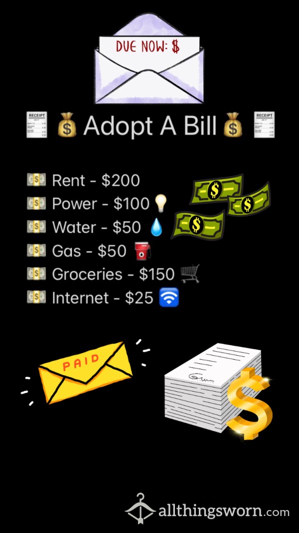 🧾💰 Adopt A Bill 💰🧾