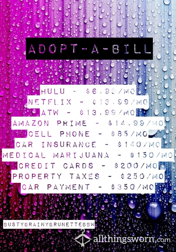 Adopt-a-Bill From $6.99 - $350