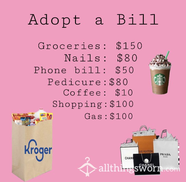 Adopt A Bill: Monthly Expenses 💋