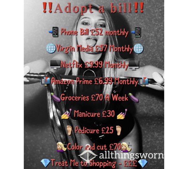 Adopt A Bill Or Treat Me 💸