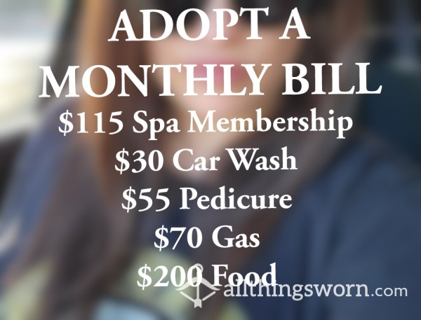 Adopt A Monthly Bill