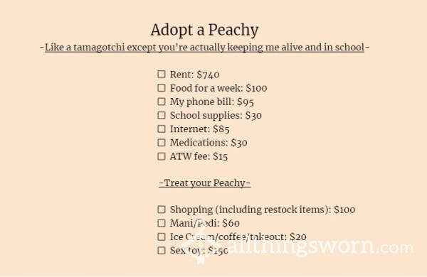 Adopt A Peachy