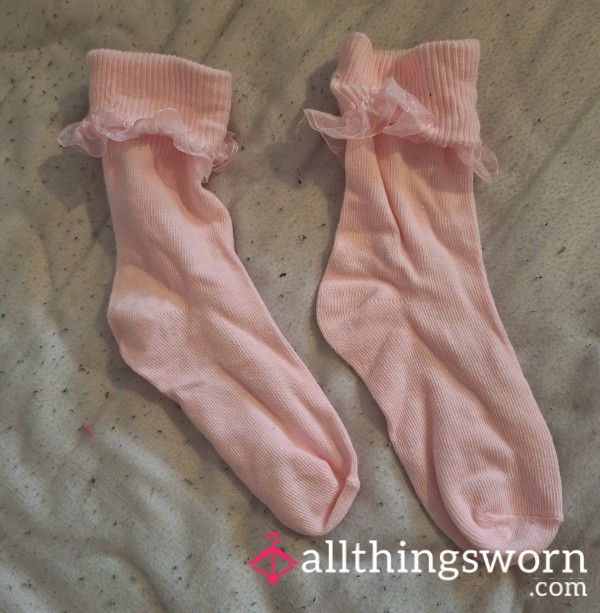 Adorable Pink Frilly Socks