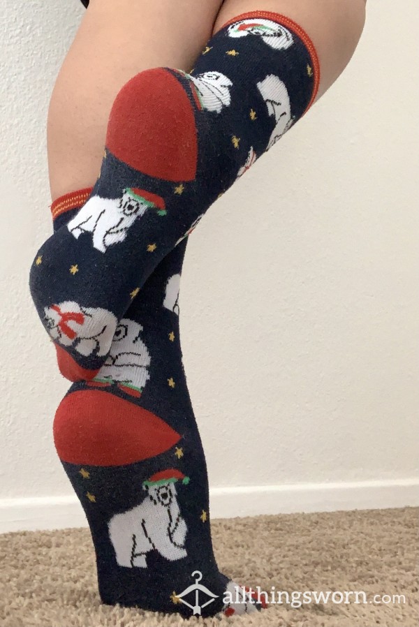 Adorable Polar Bear X-Mas Socks 🎄