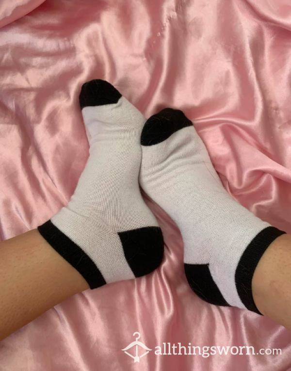 Adorable White And Black Socks