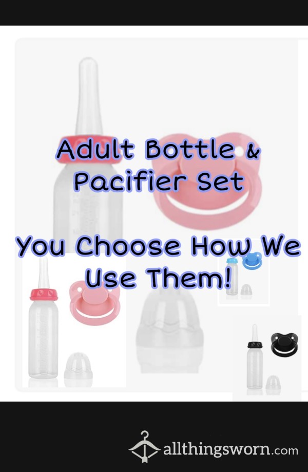Adult Bottle & Pacifier Set