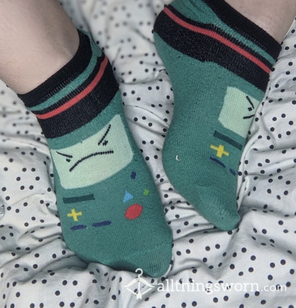 Adventure Time BMO Ankle Socks Available For Wear. Book Now!