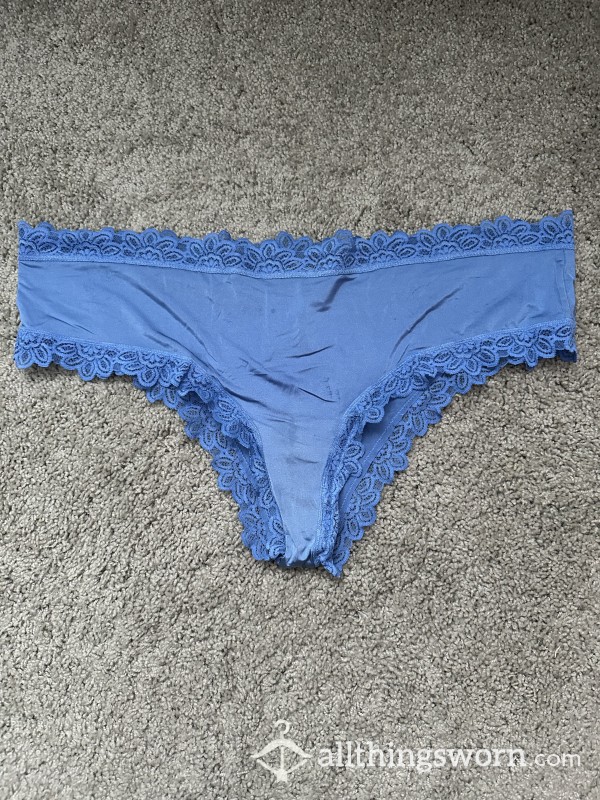 Aerie, Stain Light Blue W/ Lace Cheeky Panties