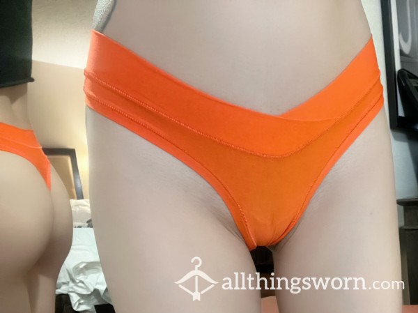 Aerie Orange Crossover Thong