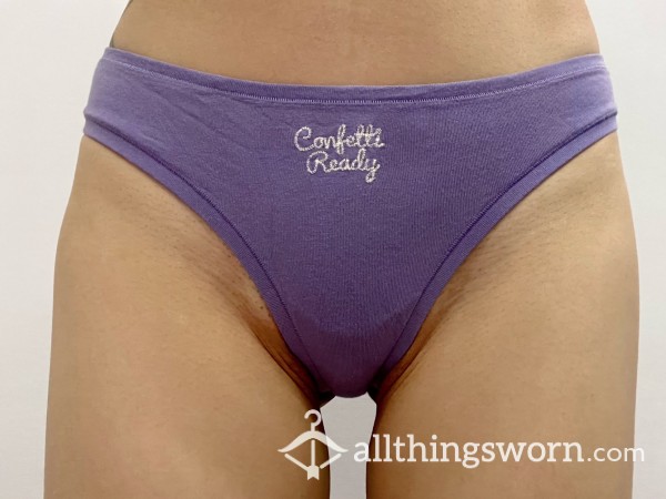 Aerie Purple Cotton Thong