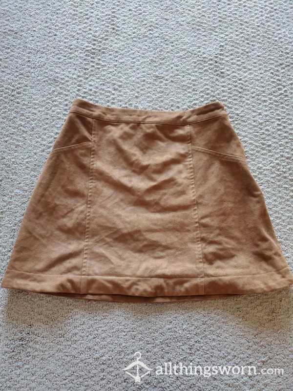 A&F Suede Brown Skirt