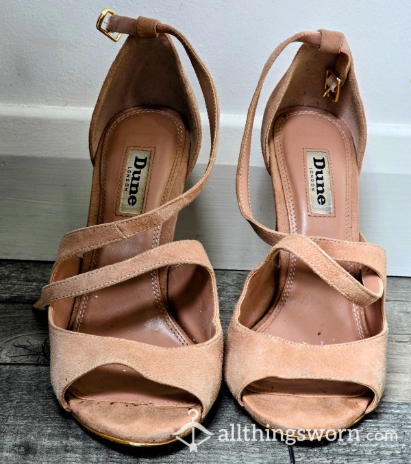 Alex's Nude Open Toe Fashion Heels For You Foot Fetish Lovers  Visible Toe Sweat Marks