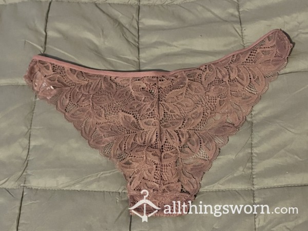 All Day Worn Brown Lace Thong