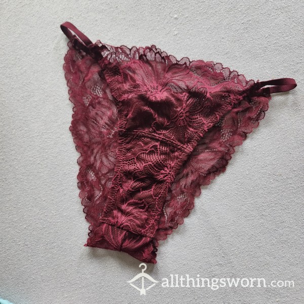 All Over Lacey Maroon Panties!