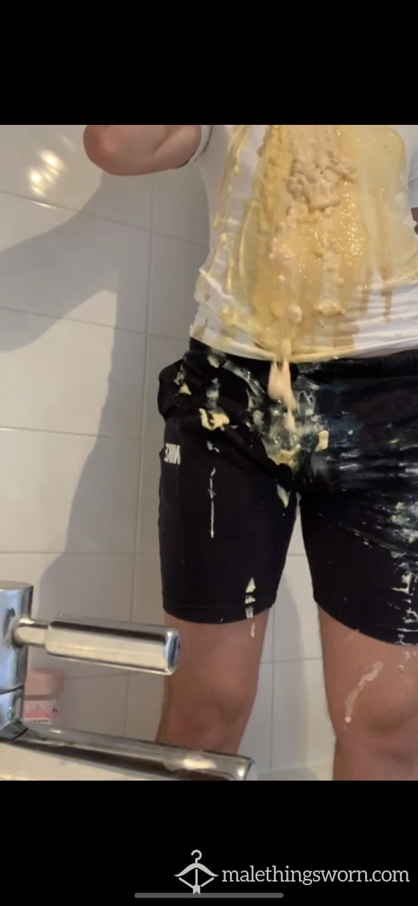 Alpha Getting Filthy Pouring  Food On Myself And Nice White Clothes  Whilst Talking To You